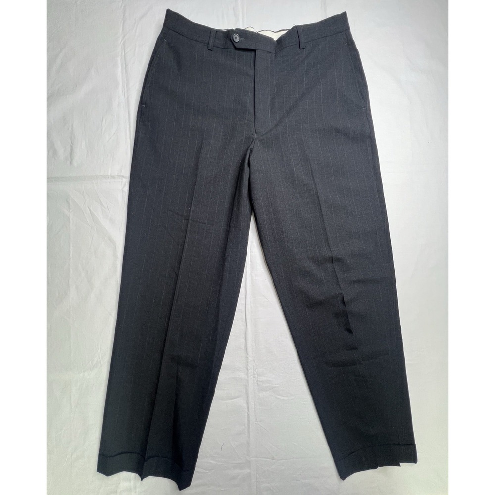 Unbranded 100% WOOL Men's Dress Pants 36W‎ 29L Dark Gray